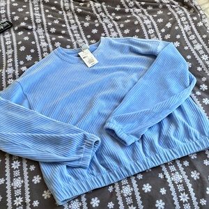 Light blue velour top